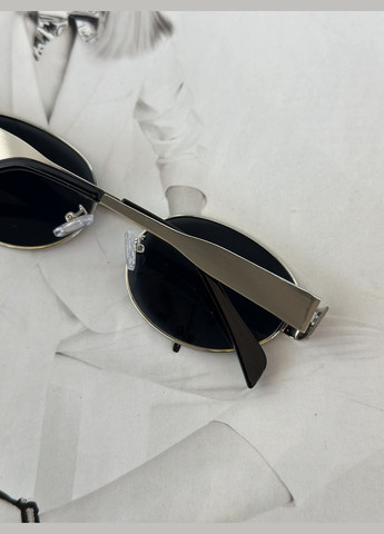 Женские овальные очки Серый в серебре No Brand (287326785)