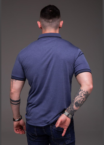 Синяя базовая футболка-поло с коротким рукавом Vakko