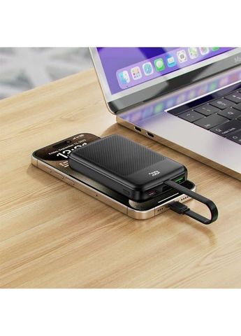 Внешний аккумулятор M13 PD22.5W Power Bank with cable 10000mAh Black Acefast (388529820)