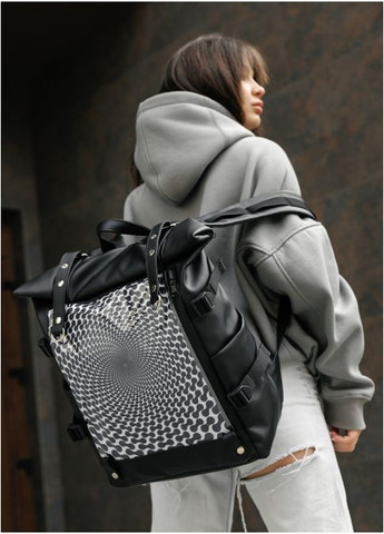 Рюкзак жіночий з екошкіри Hacking принт Zebra Чорний Sambag (301871926)