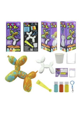 Набір для творчості Флюїд Арт "Брелок Balloon Dog" колір різнокольоровий CB-00288288 Pour Palz (369447244)