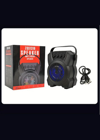Колонка портативна акумуляторним 8Вт Bluetooth Zqs1316 чорний No Brand (328089337)