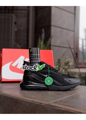 Чорні всесезонні nike air max 270 triple black (копія) No Brand