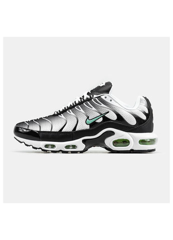 Чорно-білі Осінні кросівки чоловічі nike air max tn white/black/green No Brand Air Max TN Plus