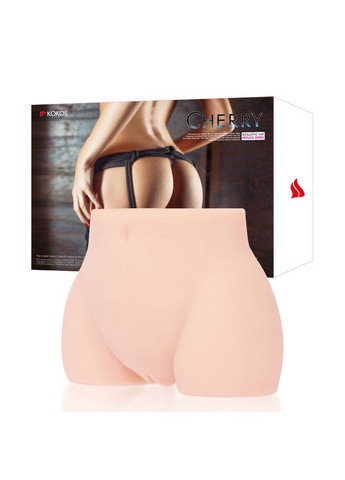 Мастурбатор-полуторс Cherry, два входи: вагіна і попка Kokos (317405646)