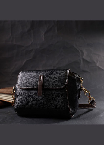 Сумка жіноча через плече шкіряна 22265 Чорний Vintage (302008956)