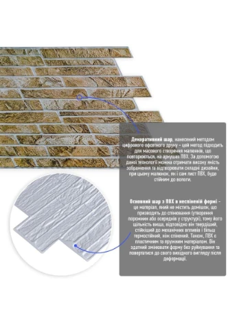 Декоративна ПВХ панель (D) SW-00001839 Sticker Wall (314797187)