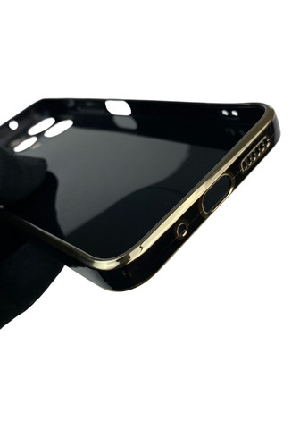 Чехол для Redmi 12 4G с кольцом MagSafe с золотой окантовкой на редми 12 черный gs1 Xiaomi (366228541)