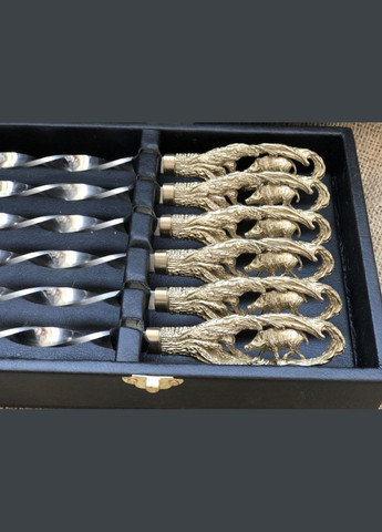 Набор шампуров с ножом Люкс кабан 7 предметов 47330064 NB Art (346530192)