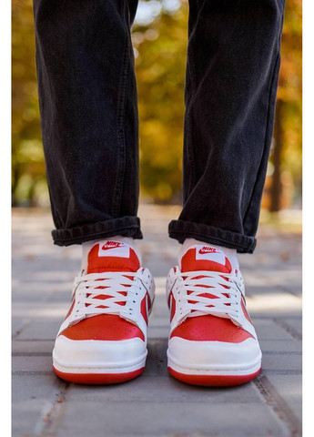 Білі Осінні кросівки чоловічі nike sb dunk low retro red white найк сб данк No Brand