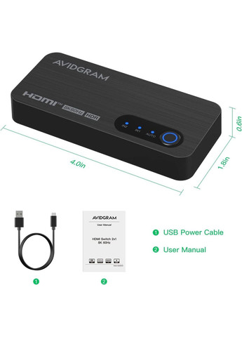 СТОК Переключатель HDMI 2.1 AVIDGRAM Nintendo (296891012)