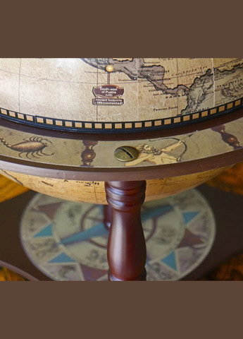 Красивый глобус бар напольный карта мира подарок мужчине на юбилей | Диаметр сферы 33 см Handmade 33006N (345646844)