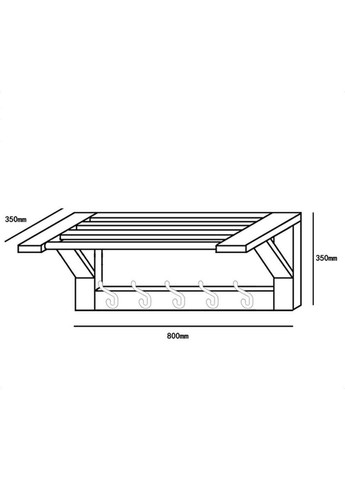 Вешалка для одежды из дерева Гуэлф венге (ВДО-003612) No Brand (327866337)