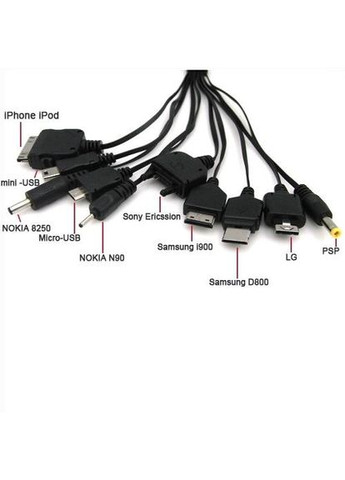 Універсальна зарядка 10 в 1 USB + адаптер в подарунок XJXN (297707680)