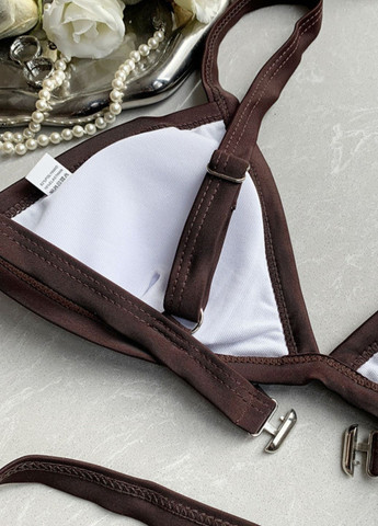 Коричневый летний раздельный купальник monika раздельный FS