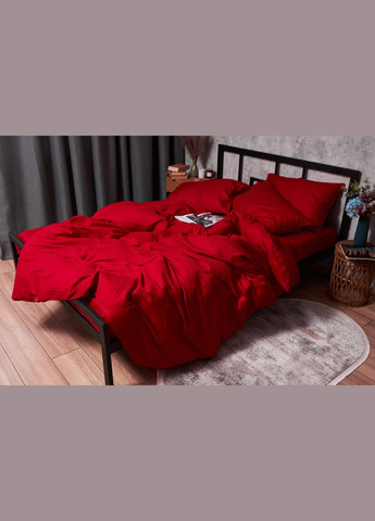 Комплект постельного белья Satin Stripe King Size 220x240 наволочки 4х70х70 (MS-820003574) Moon&Star stripe red (288043703)