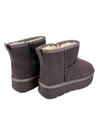 Уггі жіночі замшеві на платформі коричневі 50854 No Brand (308342202)