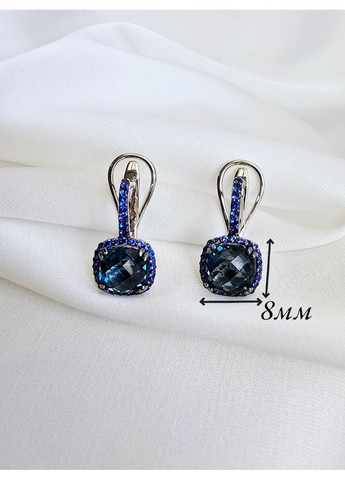 Сережки біле золото з топазами і цирконієм SOVA 2191068102-4с SOVA jewelry house (354700208)