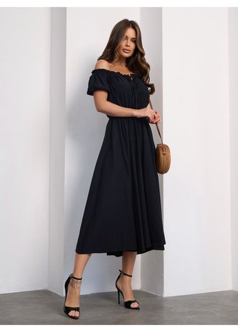 Чорна плаття 15185 чорне ISSA PLUS однотонна