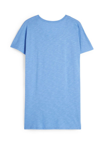 Синя кежуал сукня-футболка з бавовни C&A однотонна