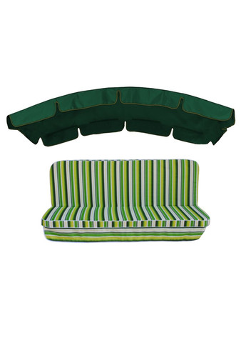 Комплект подушек для качелей Verrano 180x110x6 темнозеленый тент 120x210 eGarden (279784119)