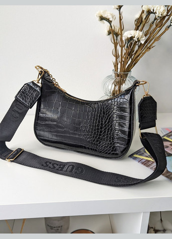 Сумка Гесс Bagget (чорна рептилія) No Brand (322326467)