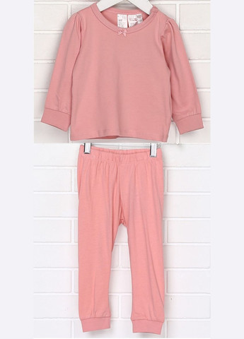 Рожева піжама (лонгслів і штани) для дівчинки 0743932004 рожевий H&M