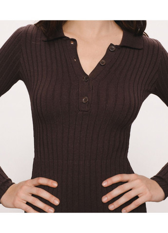 Комбинезон вязаный M-L Шоколадный 2104 Papaya тёмно-коричневый