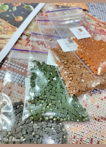 Набір алмазної мозаїки НА підрамнику АЛМр-206 "Піца", 40*50см АлМазка (335056481)