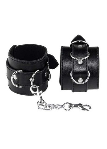 БДСМ шкіряні чорні наручники - Садо-мазо No Brand (368893223)