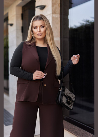 Женский брючный костюм с жилетом Fashion Girl (302860084)