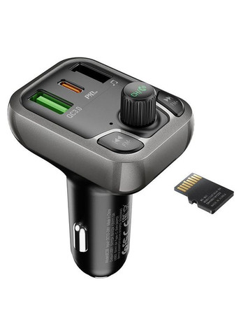 Автозарядний з FMмодулятором bc38 Flash Energy 2 виходи USB + Type-C PD 20W Borofone (279554754)
