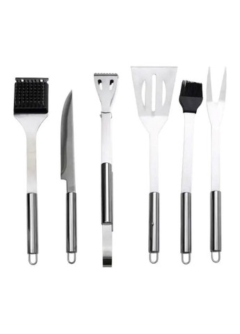 Набір аксесуарів для барбекю, мангалу, гриля 6 предметів 40х10х5 см мангальні приналежності HP-20-73 (A-033765) LUGI (372467788)