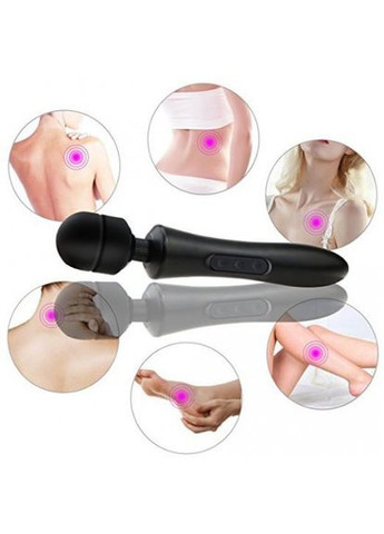 Вибратор микрофон мощный вибромассажер Black Magic Wand на аккумуляторе в стиле Hitachi для клитора и массажа Lovetoy (303883512)