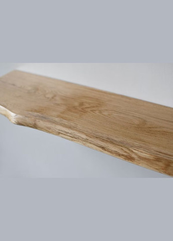 Дерев'яна настінна полиця з ясеню з живим краєм з кріпленнями 160х22х500 мм W.W.STYLE (323640197)