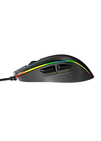 Игровая компьютерная оптическая проводная мышь Mееtion GM23_2023 12800 DPI 7 кнопок RGB подсветка Черная No Brand (333799878)