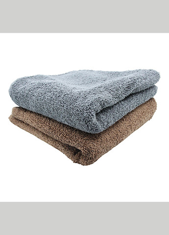 Полотенце для лица махровое коричневое 50*90 см Neven серый