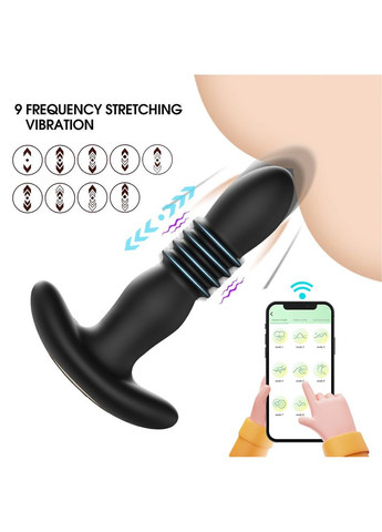 Анальная пробка с вибрацией, дистанционным управлением и мобильным приложением No Brand (315725437)