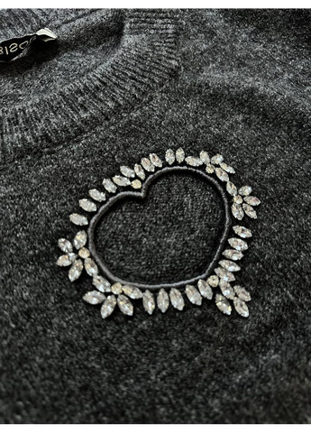 Графитовый демисезонный свитер женский повседневный пуловер Style Point