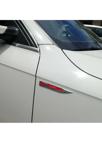 Емблема крила 2шт 148×18мм червоні (метал) Audi (369611833)