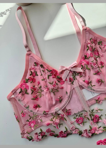 Розовый комплект женского белья Simply sexy