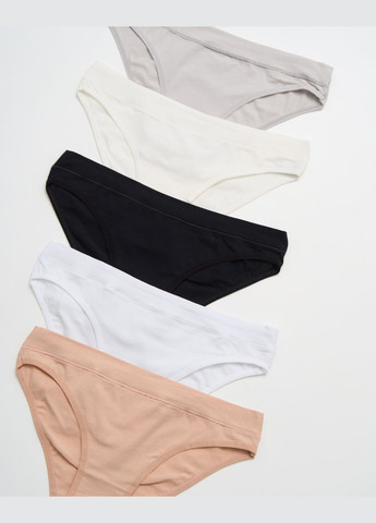 Однотонные трусики с широкой резинкой 5 шт. Nicoletta (322126774)