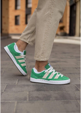 КРОСІВКИ ЖІНОЧІ ADIDAS ADIMATIC GREEN WHITE V2 АДІДАС АДІМАТІК No Brand сірі демісезони (368857683)