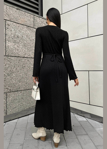 Черное деловое, повседневный, праздничный, вечернее современное платье черного цвета Jadone Fashion однотонное