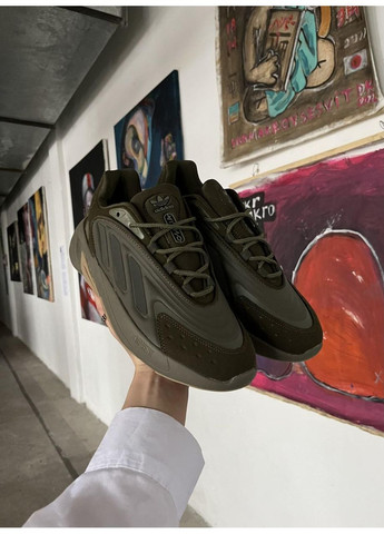КРОССОВКИ ЖЕНСКИЕ ADIDAS OZELIA KHAKI АДИДАС ОЗЕЛИЯ No Brand хаки демисезоны (367170503)