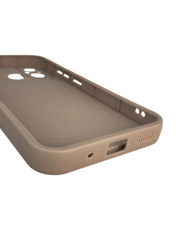 Чехол силиконовый Soft Touch с 3D принтом для Poco C55 коричневый (Полная защита камеры) Xiaomi (373671928)