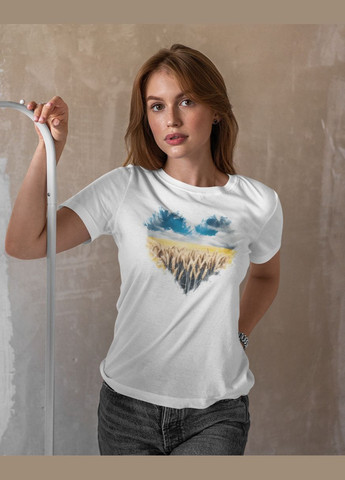 Футболка жіноча патріотична з серцем 21100009 Mishe - (315048404)