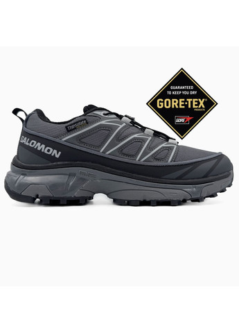 Серые демисезонные кроссовки мужские salomon xt-6 expanse gtx grey / black саломон xt-6 No Brand