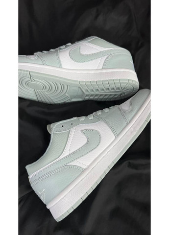 Білі Осінні кросівки чоловічі nike air jordan 1 low light olive найк аір джордан No Brand