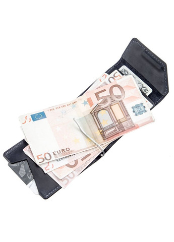 Строгий зажим из натуральной кожи 11202 Синий Grande Pelle (299842156)